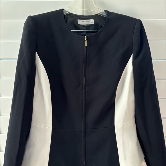 EUC skirt suit. Black & White. Jacket is 14, skirt is 14 but fits like a 12. - Picture 4 of 5